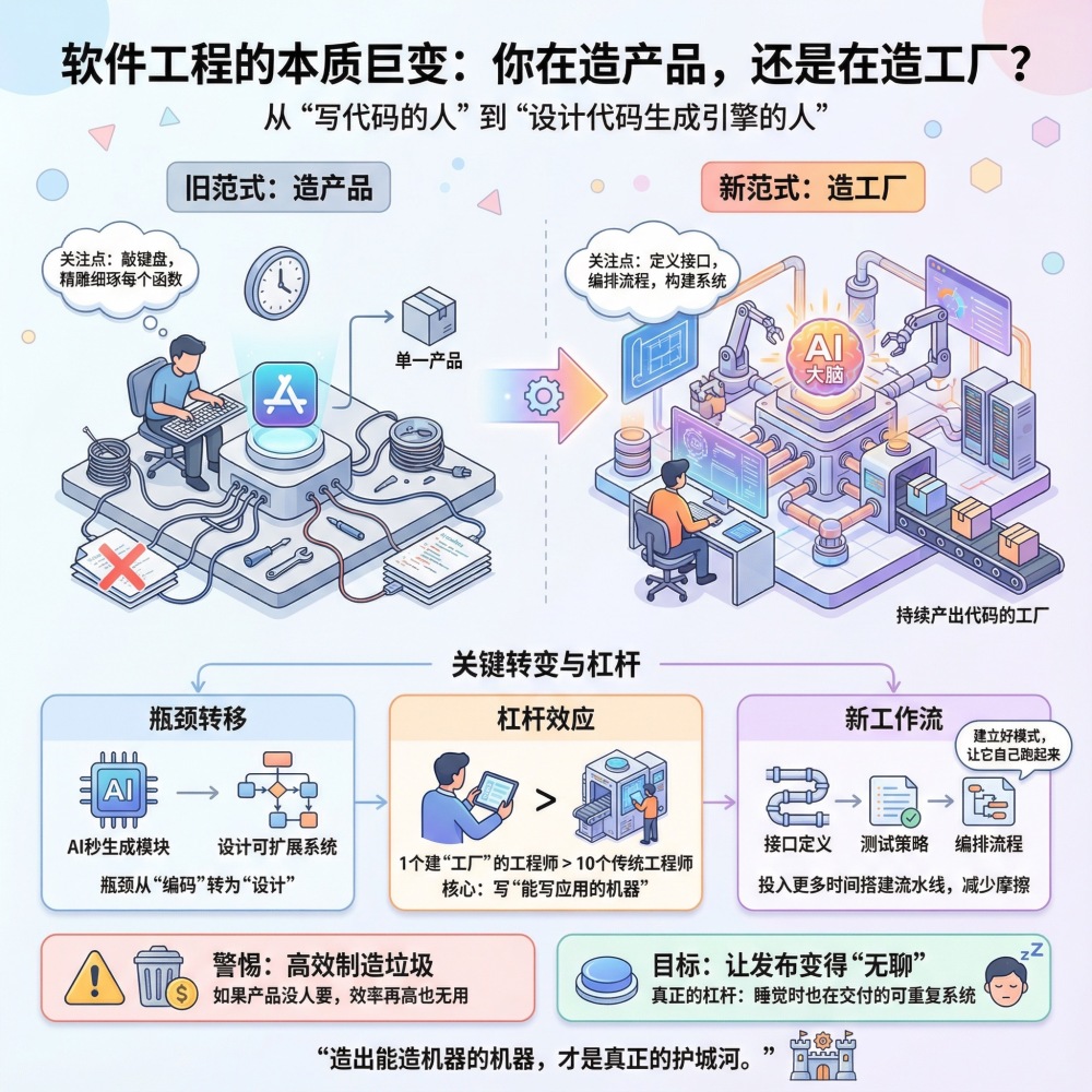 軟件工程的本質已變 你在造產品，還是在造工廠？